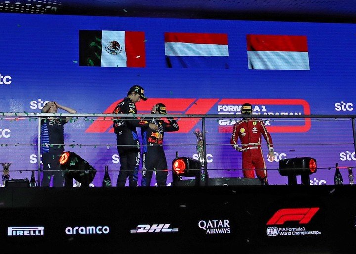 El podio en Arabia Saudita 
