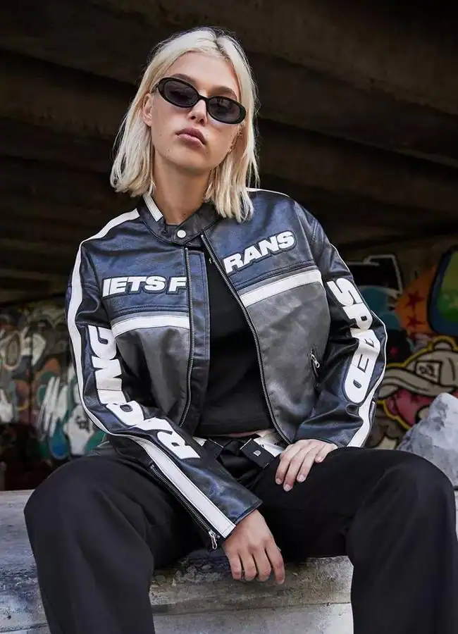 Cazadora racing estilo vintage