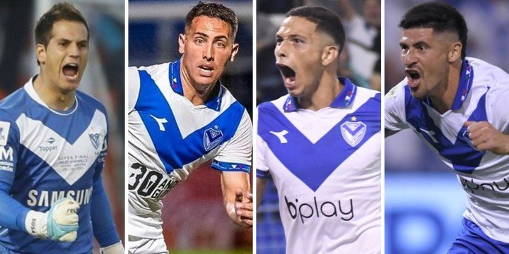 Sebastián Sosa, Braian Cufré, Abiel Osorio y José Ignacio Florentín, los cuatro jugadores de Vélez denunciados por abuso.