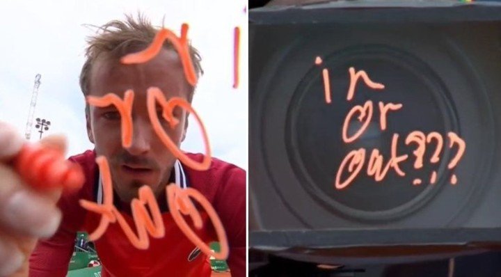 "¿Adentro o afuera?", preguntó Medvedev siguiendo la polémica. Foto Captura de TV