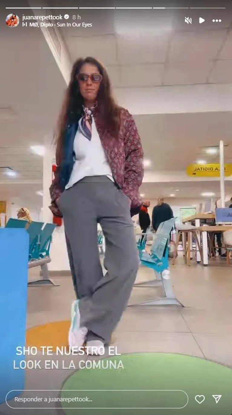 Juana Repetto mostró su look en la comuna. (Foto: Instagram /juanarepettook)