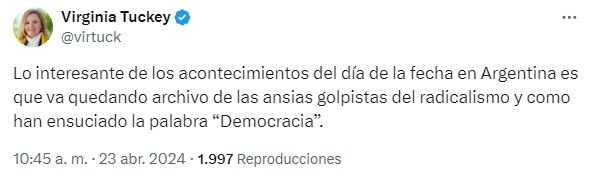 Tuits contra la marcha estudiantil