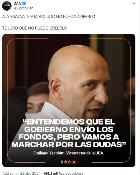 Tuits contra la marcha estudiantil