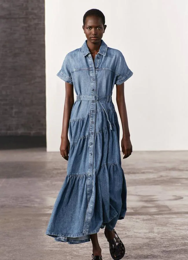 Vestido vaquero amplio