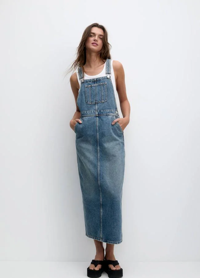 Vestido vaquero estilo peto