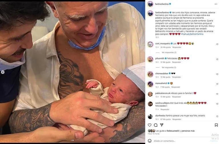 Alejandro Fantino se emocionó por el primer encuentro de sus dos hijos: “Un pacto de amarse siempre” (Foto: Captura Instagram /fantinofantino)