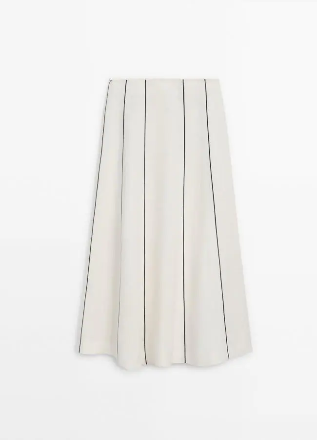 La falda de lino de Massimo Dutti.