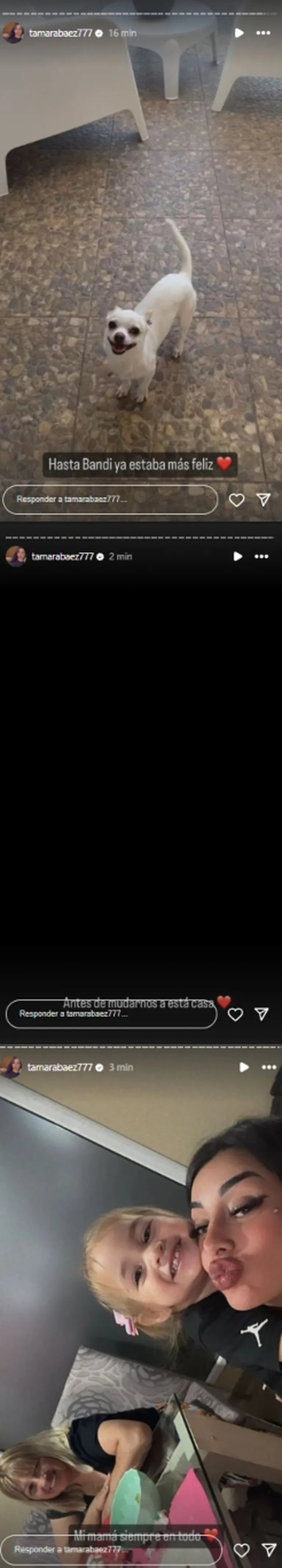 Tamara Báez a corazón abierto en redes. (Foto: Captura Instagram /tamarabaez777)