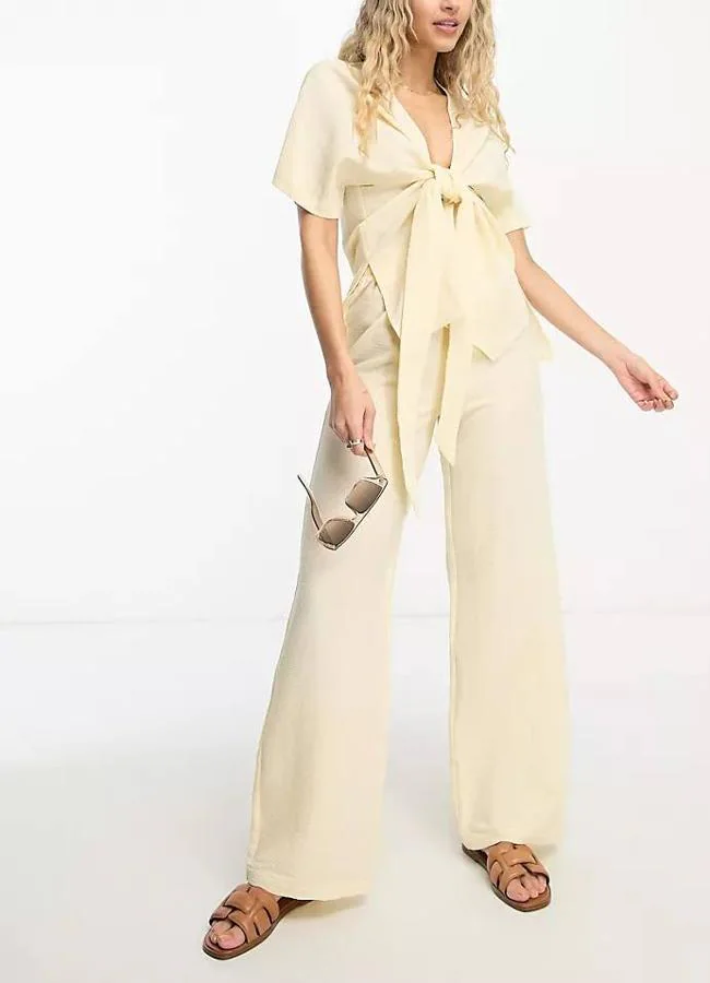 Camisa con nudo maxi lazo