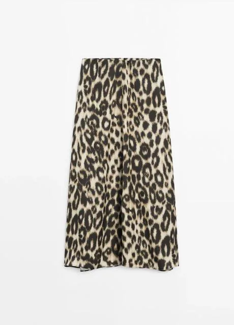 Falda con estampado animal de Massimo Dutti (69,95 euros)