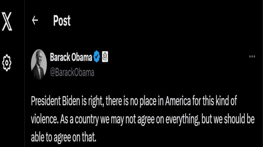 Tuit de Barack Obama sobre el atentado contra Trump