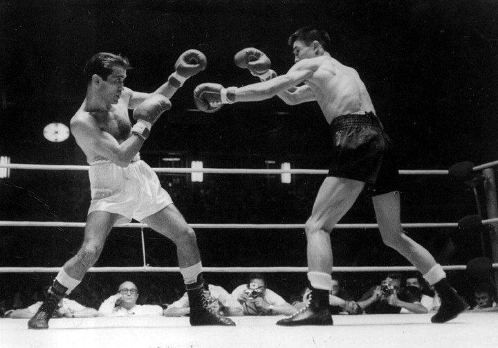 Pascual Pérez le ganó el título mundial mosca al japonés Yoshio Shirai. Foto: Archivo Clarín.