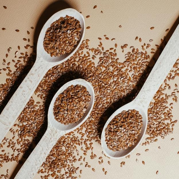 Las semillas de linaza. 