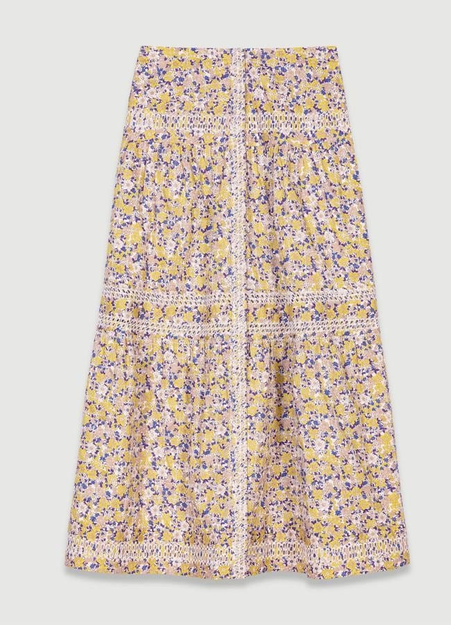 Falda estampada de flores de Maje, 177 euros.