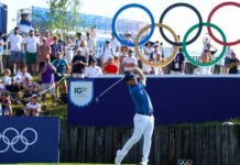 Tremenda primera vuelta de Emiliano Grillo en París 2024: la embocó desde la arena en el hoyo 18 y el golf se permite soñar con una medalla