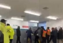 El video del momento en que el árbitro Andrés Merlos agredió al presidente de Talleres Andrés Fassi tras el partido contra Boca