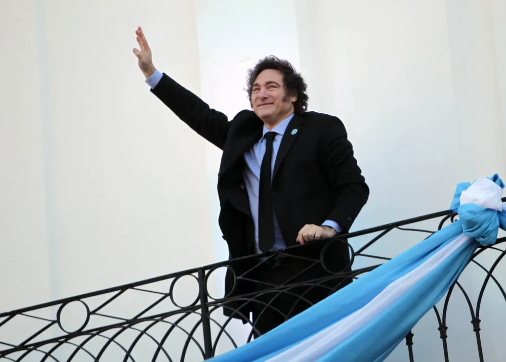 Javier Milei en el Cabildo de Córdoba (NA)