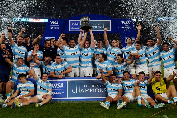 Festejo en Santiago del Estero tras el triunfo ante Sudáfrica. Foto Emmanuel Fernández.