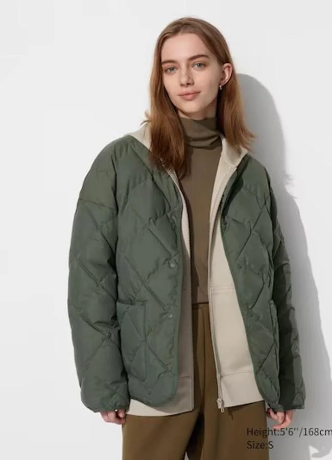 Chaqueta acolchada verde de Uniqlo, 69,90 euros.