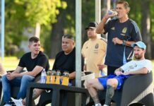 Chiqui Tapia y Lionel Messi vieron el amistoso de la Sub 20 de Mascherano, que ganó con un gol de la joya de River