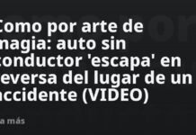 Como por arte de magia: auto sin conductor ‘escapa’ en reversa del lugar de un accidente (VIDEO)