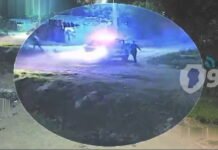 De película. Huían de la policía tras un robo y se arrojaron del auto en movimiento antes de que cayera en una zanja