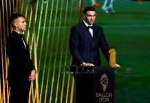 Rodri ganó el Balón de Oro 2024 y Dibu Martínez marca una época al ser elegido como el mejor arquero del mundo por segundo año consecutivo