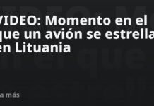VIDEO: Momento en el que un avión se estrella en Lituania