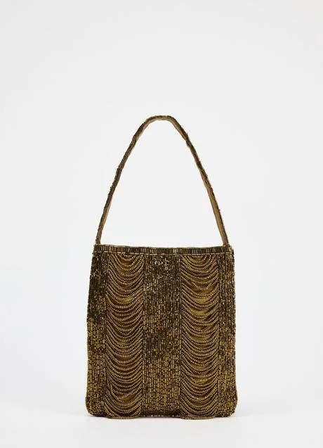 Bolso dorado de Zara (39,99 euros)