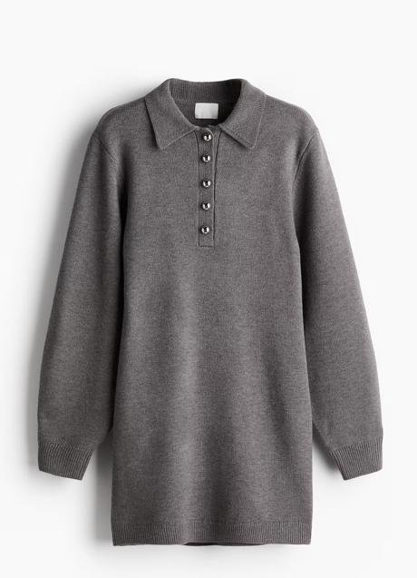 Vestido gris de H&M (39,99 euros)