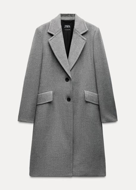 Abrigo gris de Zara (49,99 euros)