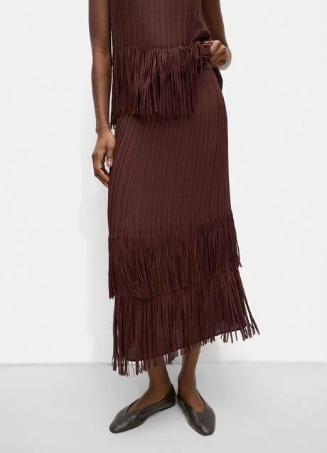 Falda con flecos de Parfois (35,99 euros)