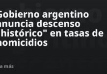 Gobierno argentino anuncia descenso «histórico» en tasas de homicidios