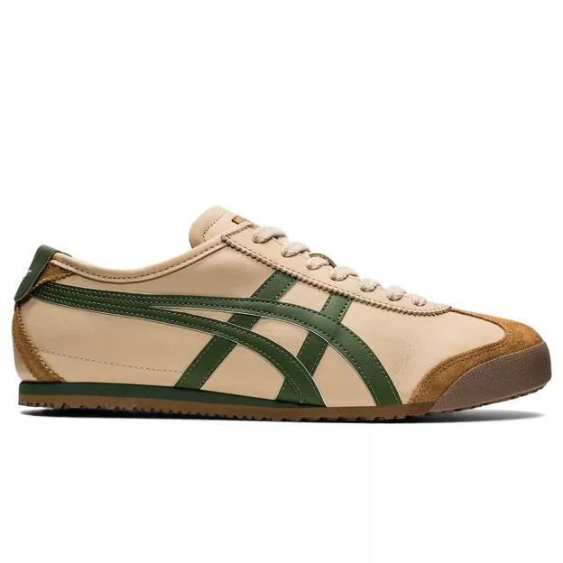 Zapatillas deportivas en beige y verde de Onitsuka Tiger.