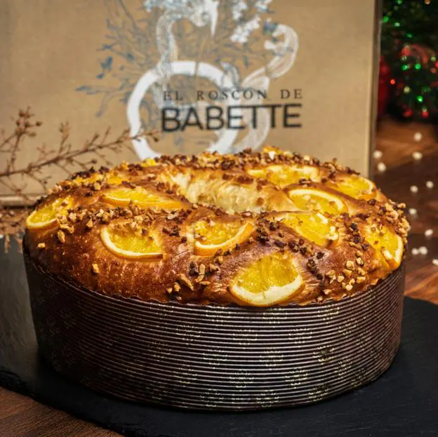 El roscón de El horno de Babette, de textura esponjosa e intenso sabor a naranja. 