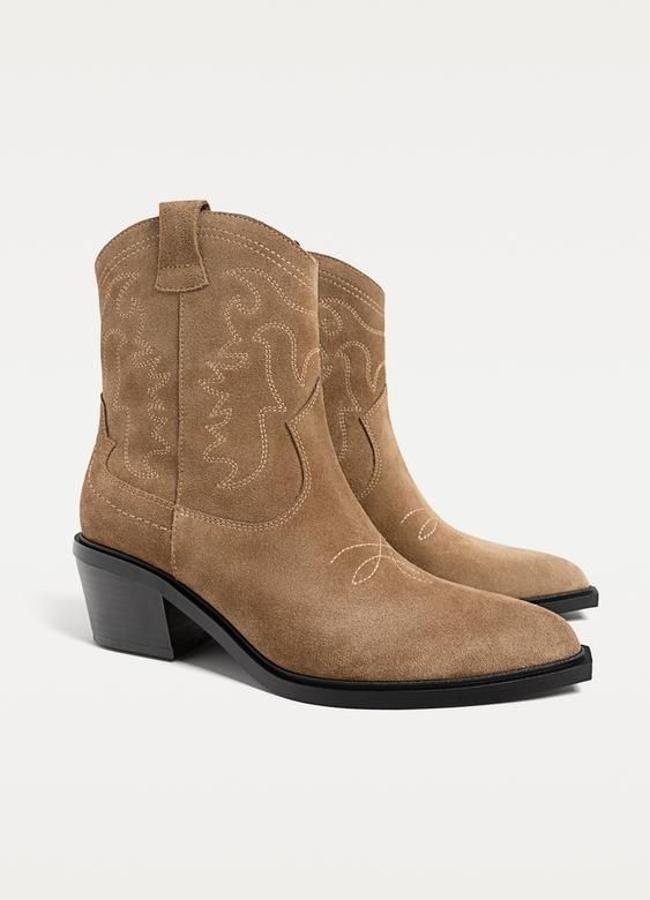 Botines cowboy de serraje