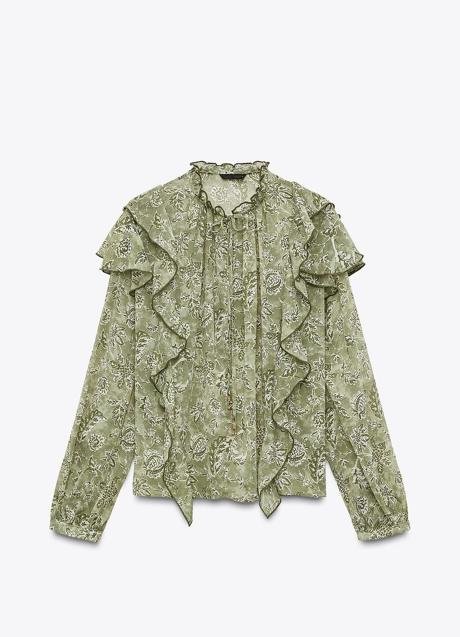 Camisa estampada Zara (27,95 euros)