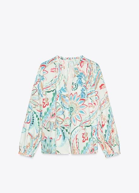 Camisa estampada de Zara (27,99 euros)