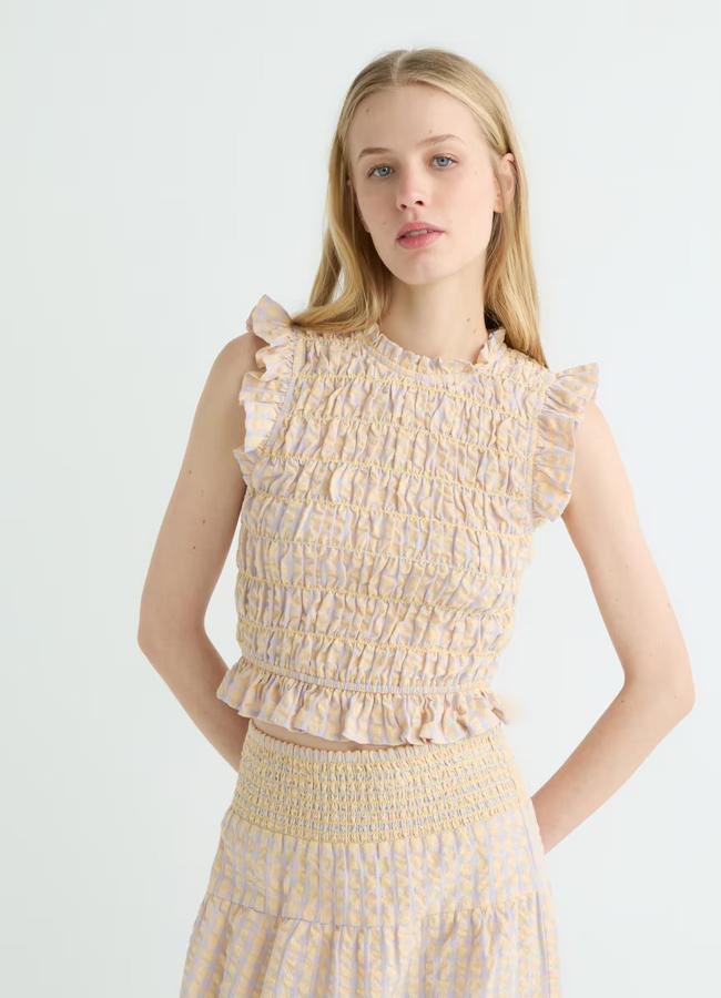 Top detalle fruncido de Hipercor.