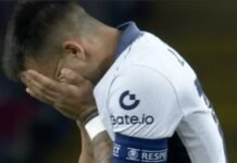 Lautaro Martínez, otra vez tocado en el Inter: salió en el entretiempo ante Barcelona con una molestia y preocupa en Argentina