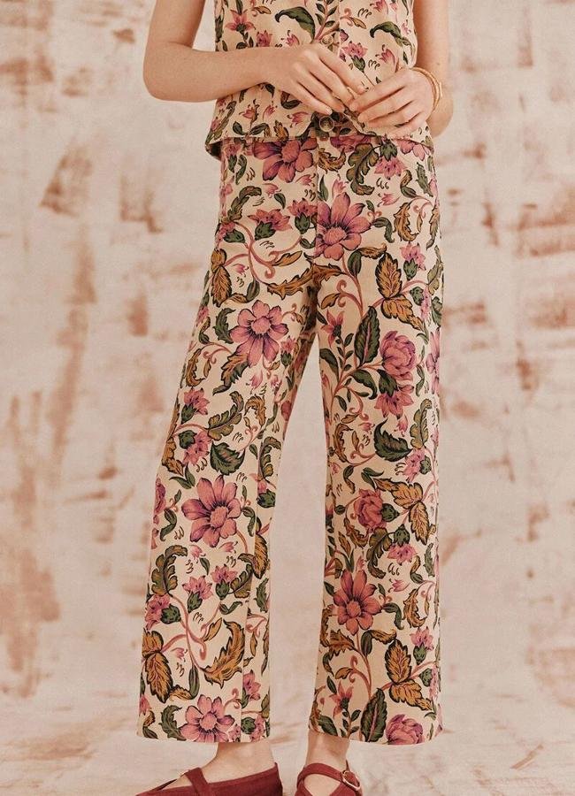 Pantalones estampados de flores