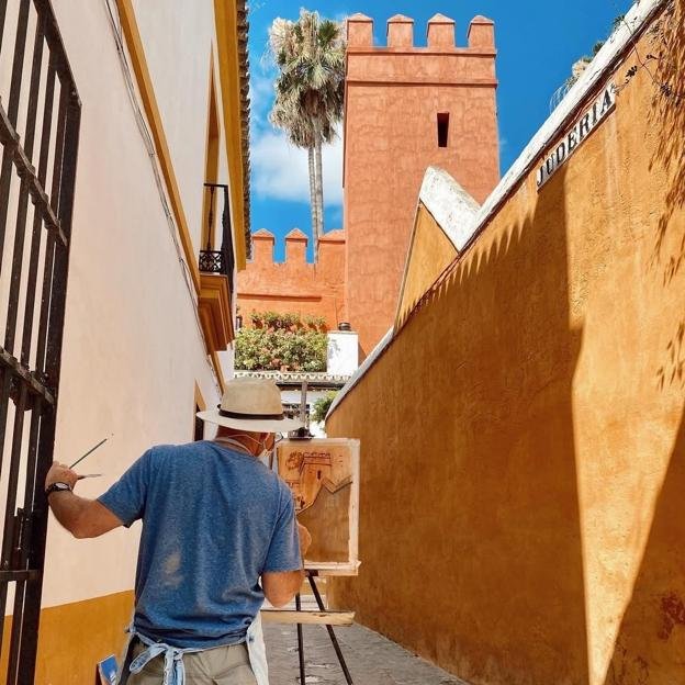 Detalle de la calle Judería, barrio de Santa Cruz