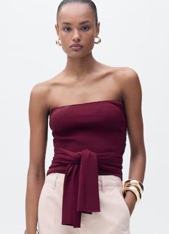 Top palabra de honor con nudo