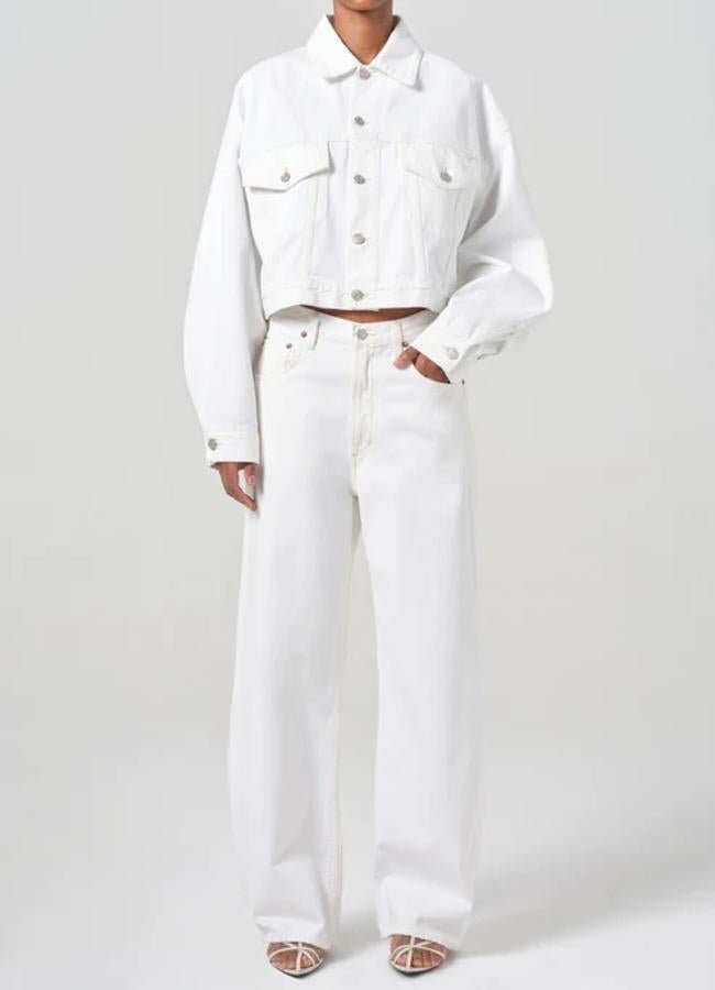 Vaqueros de tiro medio en blanco de Agolde.