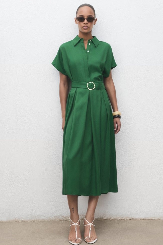 Vestido verde de Mango (59,99 euros)