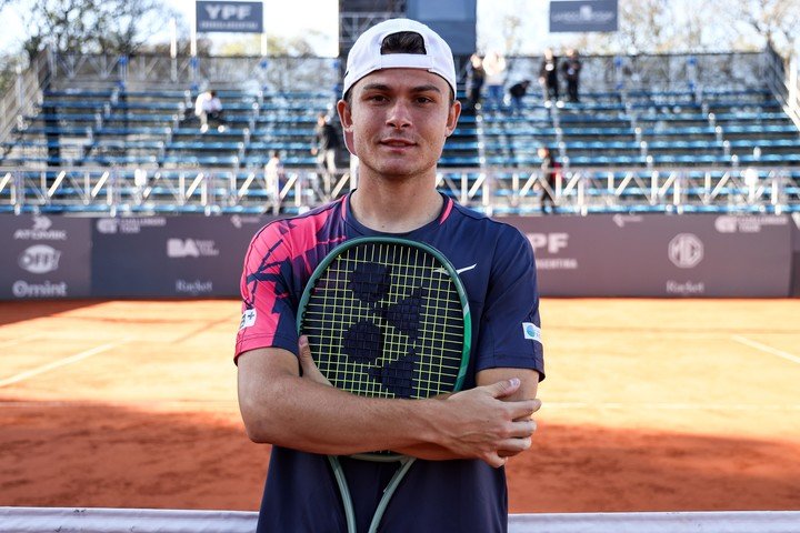 Alex Barrena disputó por primera vez el cuadro principal del Challenger de Bs. As. Foto: Gonzalo Collini