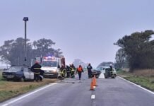 Son tres los muertos en un fuerte choque frontal en Tío Pujio
