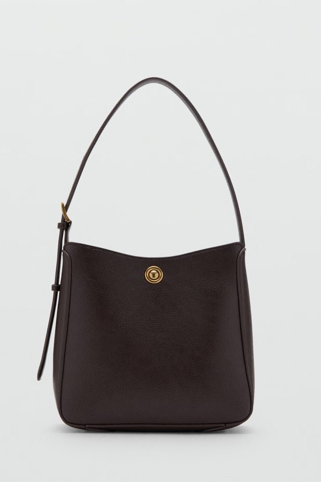 Bolso marrón de Mango (39,99 euros)