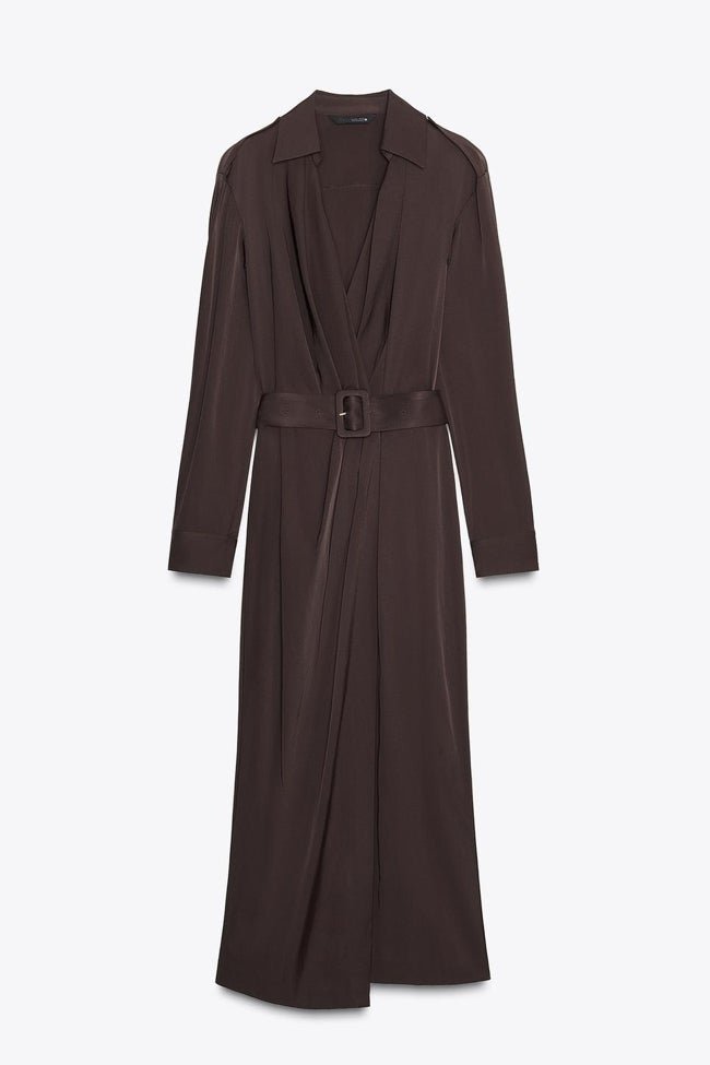 Vestido cruzado de Zara (49,99 euros)