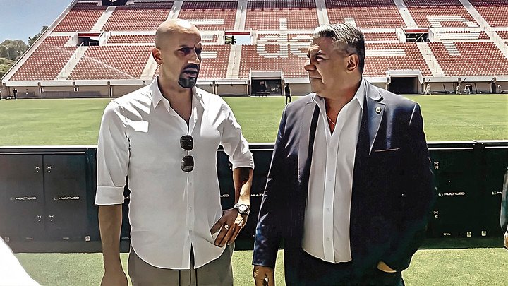 Verón y Tapia, antes de que la relación entre la AFA y Estudiantes estallara.